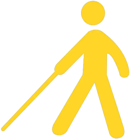 Blind Person Stick Cane Silhouette Blind People With Stick Png Cane Png