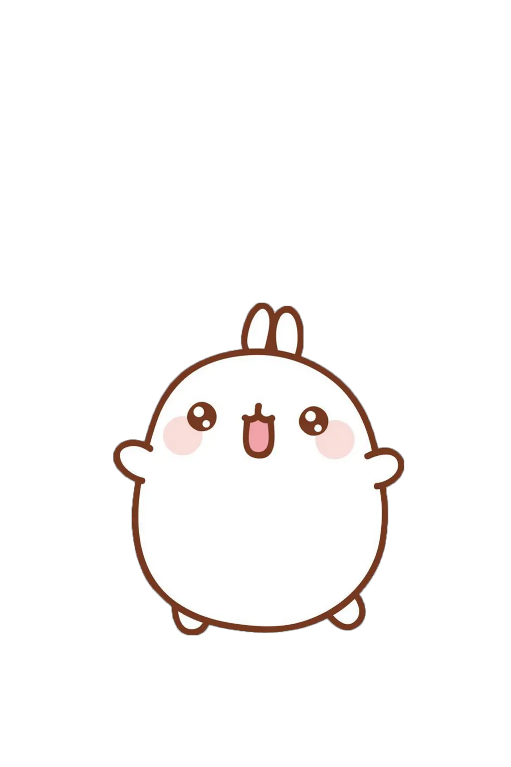 Korean Cute Png 7 Image We Heart It Cute Molang Korean Png