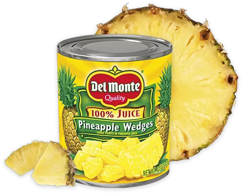 Download Pineapple Wedges In 100 Juice Del Monte Del Monte Canned Pineapple Png 100 Png