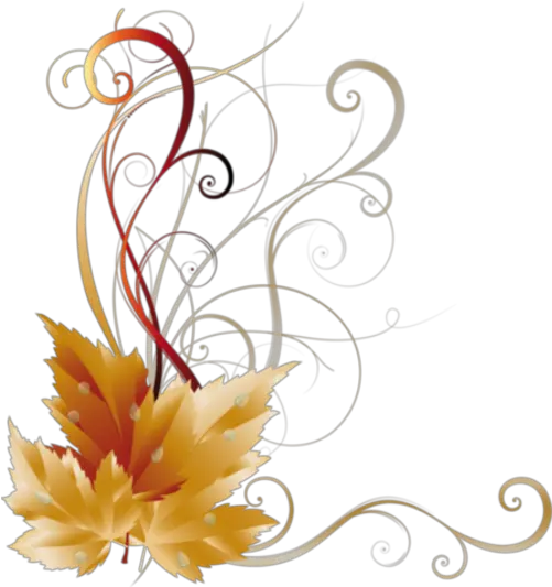 Golden Autumn Corner Dreamland Side Border Design Png Corner Png