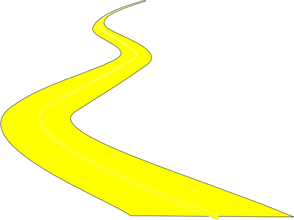 Curved Road Clipart Clipart Yellow Road Full Size Png Yellow Road Cartoon Png Road Clipart Png