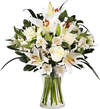 Innocent Love Lilies And Roses Ramo De Lirios Blancos Png Lilies Png