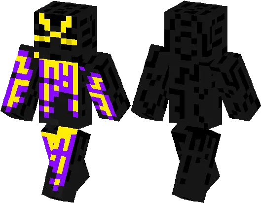 Full Potential Electric Enderman Minecraft Skin Minecraft Pe Spider Mob Skin Png Enderman Png