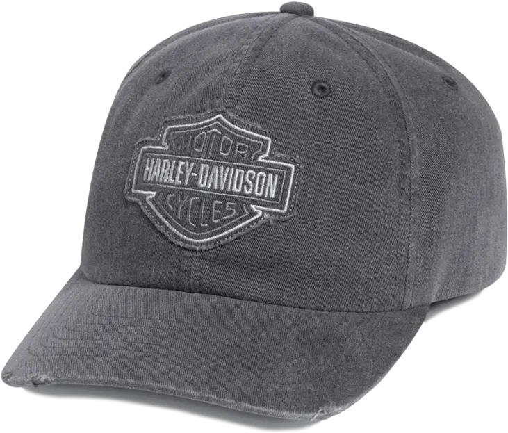 Harley Davidson Genuine Menu0027s Frayed Tonal Logo Cap Harley Davidson Png Harley Davidson Logo Black And White