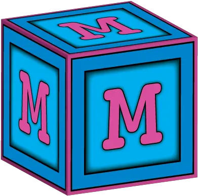 3d Baby Block Letter M Baby Block Letter Png Letter M Png