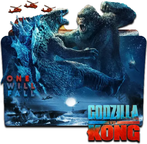 Godzilla Vs Kong 2021 Folder Icon Designbust Godzilla Vs Kong Icon Png Ps4 Icon Png