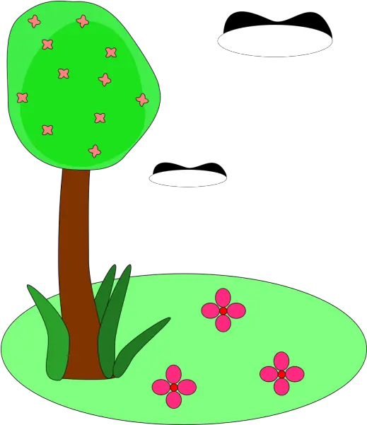 Animated Spring Clipart Clipart Best Clipart Best Tree And Flowers Cartoon Png Spring Clipart Png