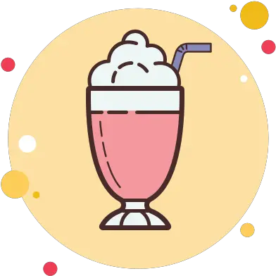 Milkshake Icon In Circle Bubbles Style Png Milk Shake