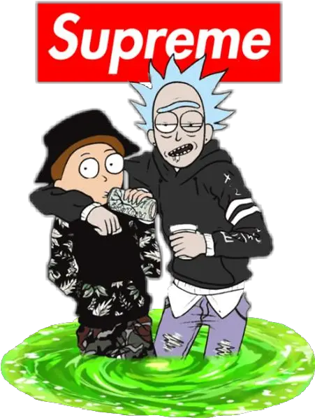 Report Abuse Bape Rick And Morty Supreme Png Rick And Morty Logo Png