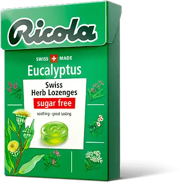 Ricola Your Everyday Throat Companion Ricola Eucalyptus Cough Drops Png Eucalyptus Png