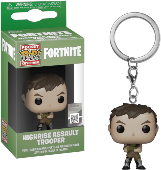 Funko Pop U2013 Tagged Fortnite Cool Merch Highrise Assault Trooper Pop Keychain Png Brite Bomber Png