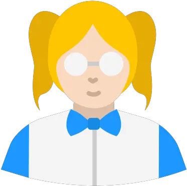 Girl Lady Nerd Pig Tails Woman Icon Cartoon Png Tails Png