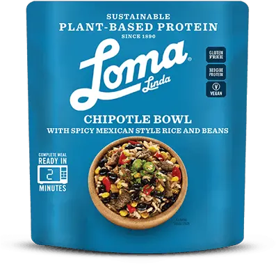 Loma Linda Chipotle Bowl Ready Meal 284g Loma Linda Vegan Png Chipotle Burrito Png