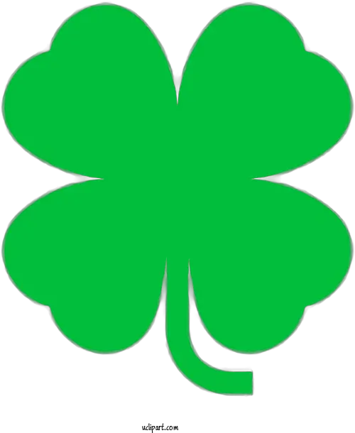 Holidays Green Leaf Shamrock For Saint Patricks Day Saint St Patricks Day 4 Leaf Clover Png Clover Transparent