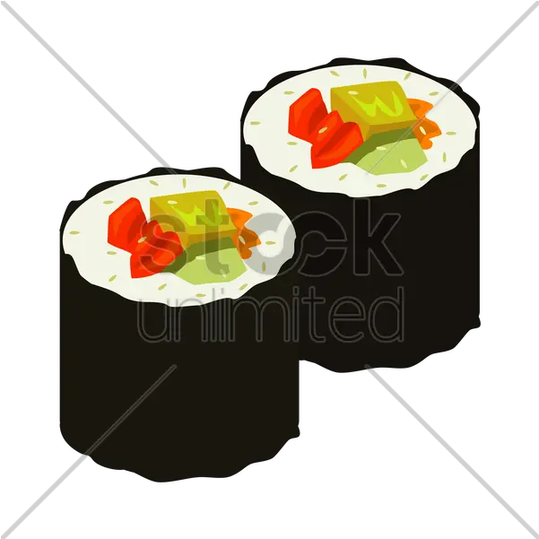 Sushi Roll Vector Clipart Asian Cuisine California Transparent Background Sushi Clipart Png Sushi Clipart Png