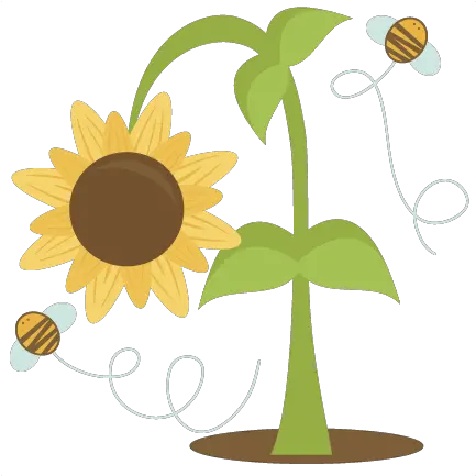 Sunflower Svg Scrapbook Cut File Cute Clipart Files For Sunflower Cute Clip Art Png Sunflower Clipart Png