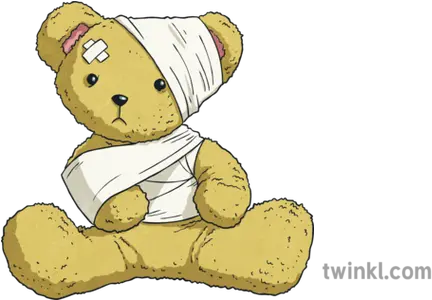 Injured Teddy Bear Illustration Twinkl Cartoon Png Teddy Bear Transparent