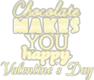 Chocolate Makes You Happy Valentineu0027s Day By Blender Games Language Png Valentine Day Logo