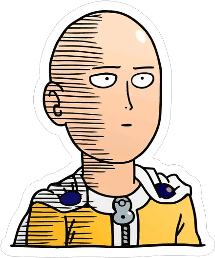 One Punch Man Saitama Ok Png Image With Anime Stickers For Whatsapp Saitama Transparent