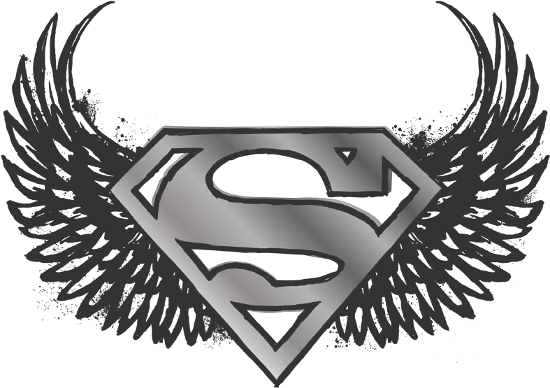 Superman Dirty Wings Menu0027s Tall Fit T Shirt Supermanlogo In Shirts Png Superman Logo Black And White