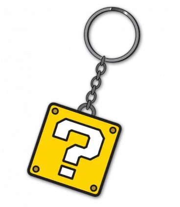 Question Mark Block Keyring Point D Interrogation Mario Png Question Mark Emoji Png