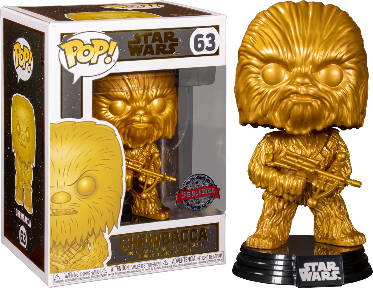 Star Wars Chewbacca Metallic Gold Pop Vinyl Figure Gold Chewbacca Funko Pop Png Chewbacca Png