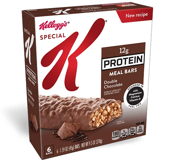 Kelloggu0027s Special K Double Chocolate Protein Meal Bars Special K Blueberry With Lemon Clusters Cereal Png Chocolate Bar Transparent