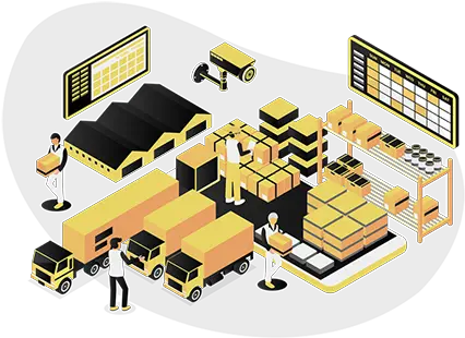 Warehouse Management System In India Wms Software Illustration Png Dock Warehouse Icon Pictures