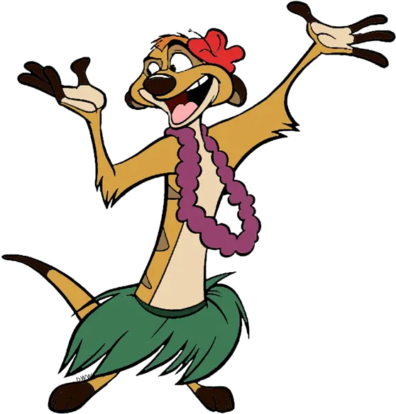 Timon Hula Dancing Grass Skirt Full Size Png Download Timon Hula Png Skirt Png