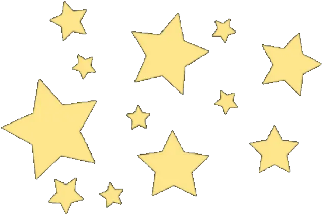 Kawaii Cute Yellow Pastel Stars Sticker Transparent Pastel Yellow Star Png Stars Overlay Png