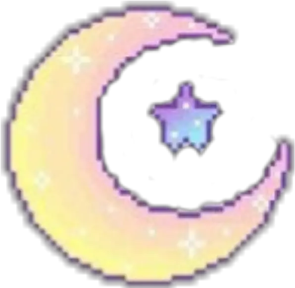 Pixel Moon Png Moon Yellow Shine Star Purple Blue Transparent Pixel Moon Png Pixel Star Png