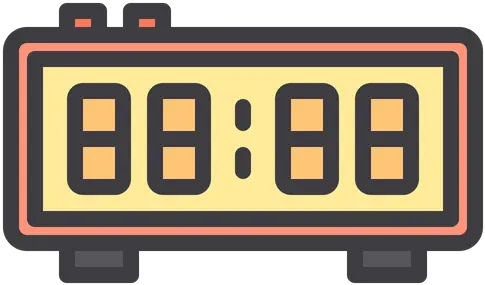 Digital Clock Icon Of Colored Outline Style Available In Led Display Png Digital Clock Png