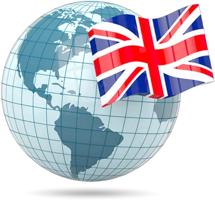 Globe With Flag Illustration Of United Kingdom Globe Indonesia Icon Png Uk Flag Icon