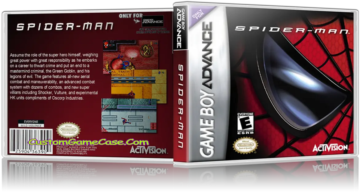 Spider Man Gameboy Advance Gba Empty Custom Replacement Spider Man Gba Gamefaqs Png Gameboy Advance Png