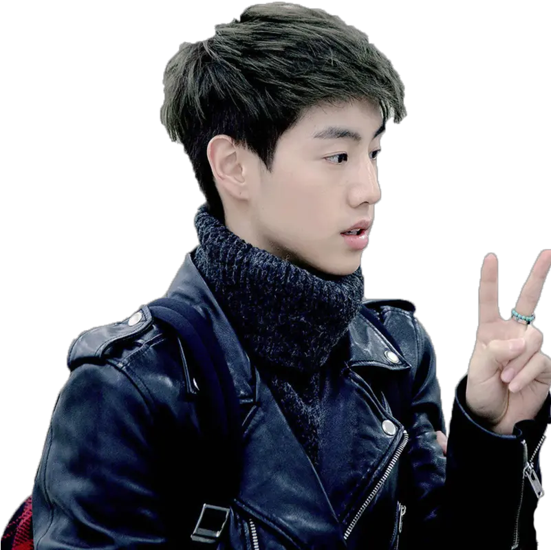 Got7 Mark Png Leather Jacket Transparent Png Free V Sign Got7 Icon