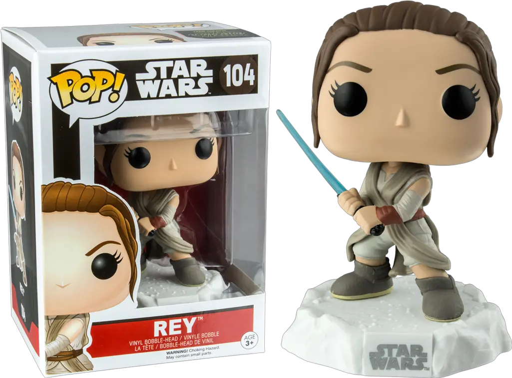 Star Wars Funko Pop Rey Lightsaber Rey Funko Pop The Force Awakens Png Rey Star Wars Png