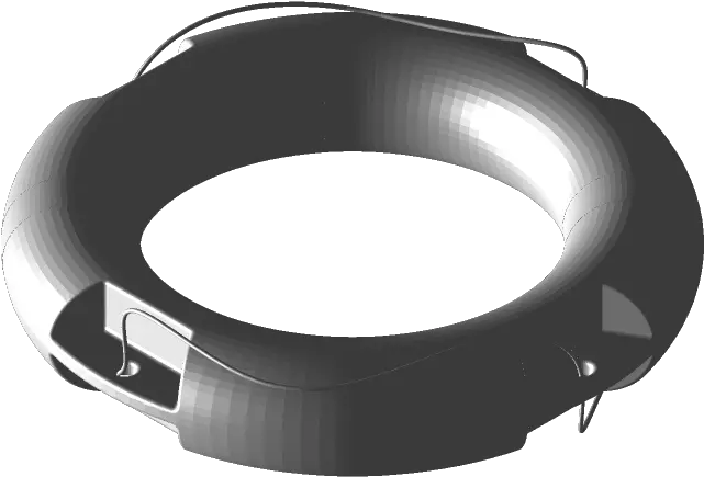 Life Ring 3d Cad Model Library Grabcad Solid Png Life Preserver Png