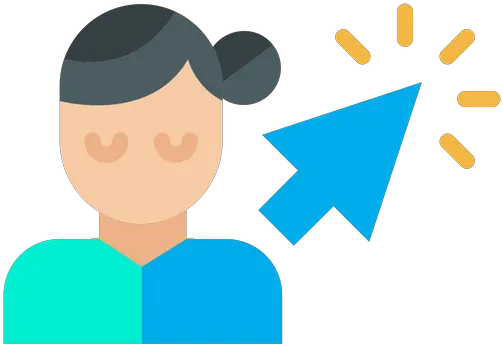 Free Click Woman Icon Of Flat Style Available In Svg Png Happy Woman Icon Free