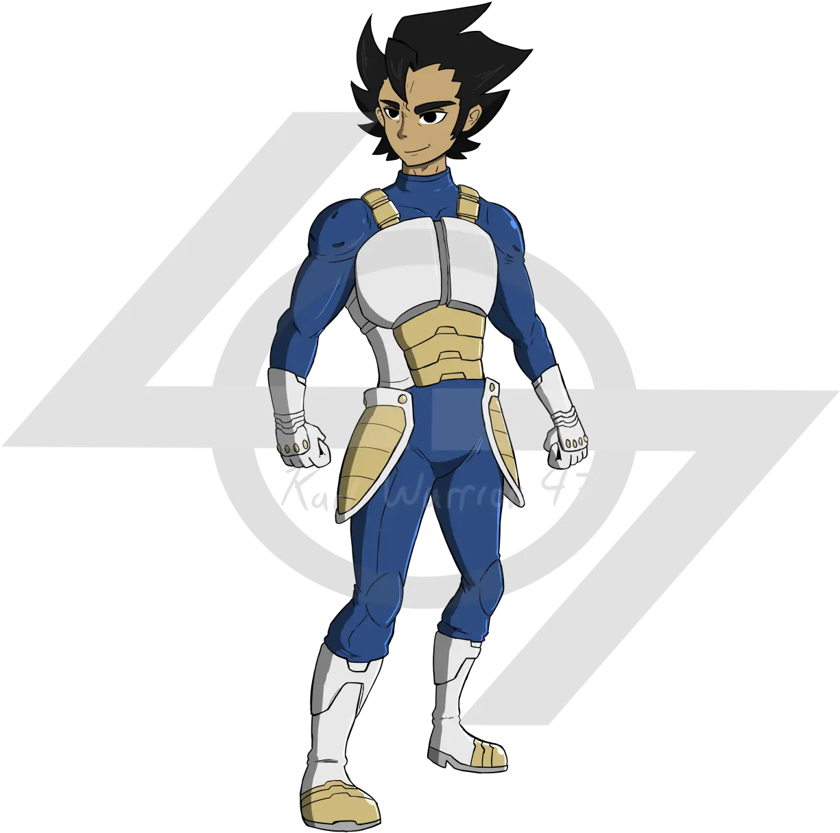 Download Started Out Doodling And Ended Up With A Vegeta Saiyan Armor Fan Art Png Vegeta Transparent Background