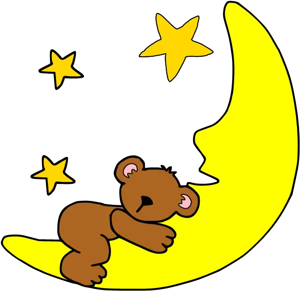 Moon Clipart Bed Transparent Sleeping Cartoon Moon Png Moon Clipart Png