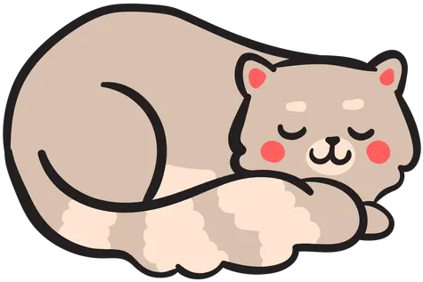 Transparent Png Svg Vector File Gato Durmiendo Dibujo Facil Kitten Transparent Background