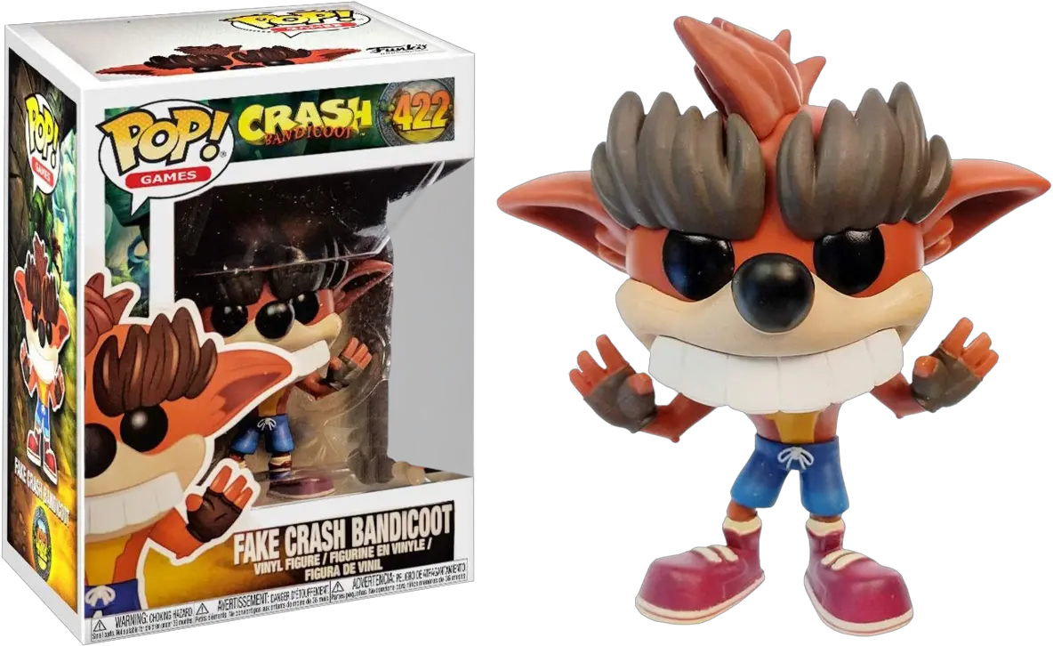 Funko Pop Crash Bandicoot Fake Crash 422 Fake Crash Funko Pop Png Crash Bandicoot Png