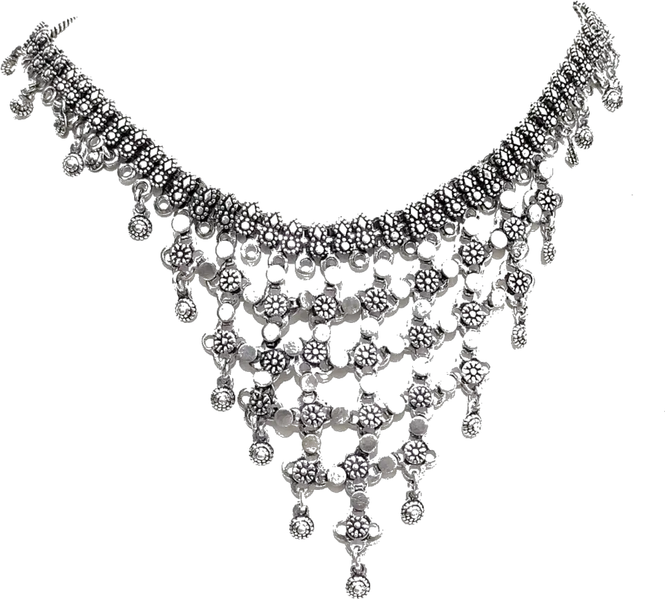 Download Necklace Chokers Oxidized Silver Necklace Hd Png Oxidised Jewellery Images Hd Png Necklace Png