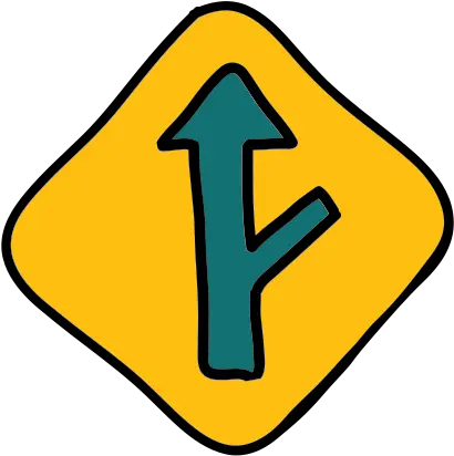 Right Y Intersection Road Sign Icon Dot Png Road Sign Icon