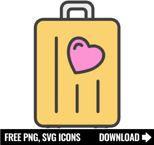 Free Honeymoon Luggage Icon Symbol Png Svg Download Vertical Luggage Icon Png