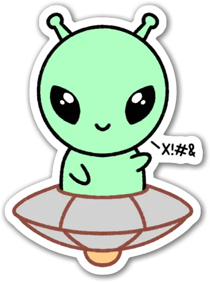 Kawaii Alien Sticker Transparent Alien Stickers Png Alien Png