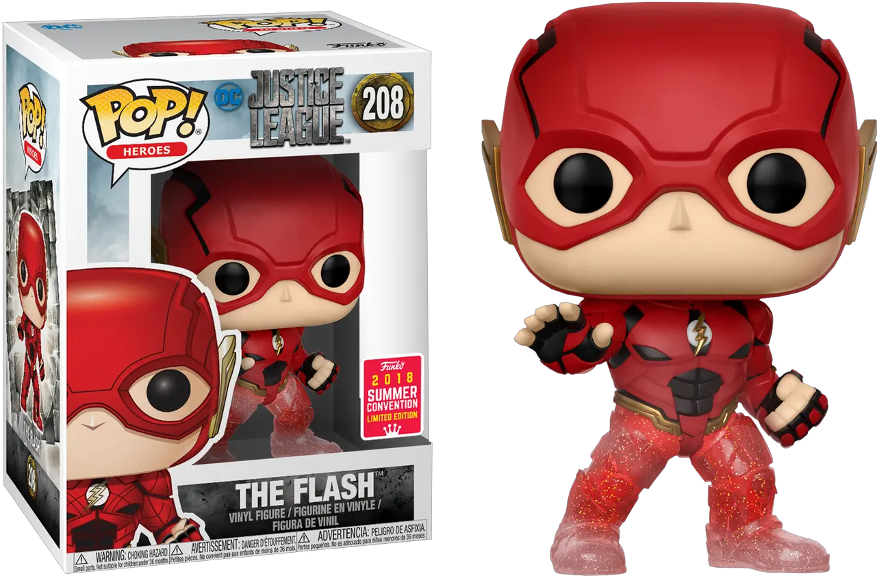 Justice League The Flash Running Translucent Sdcc18 Pop Vinyl Figure Flash Funko Png Justice League Png