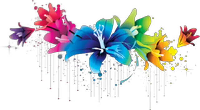 Download Flowers Vectors Png Transparent Images Blue Colorful Flowers Png Flowers Vector Png