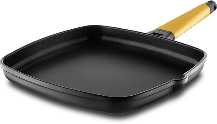 Download Hd Castey Classic Yellow Griddle Handle Frying Pan Png Frying Pan Transparent