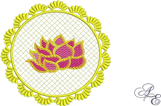 Circle Lotus Bloom Machine Embroidery Art Of Embroidery Circle Png Lace Circle Png